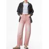 imageSidefeel Womens Barrel Jeans Wide Leg Vintage Mid Rise Y2k Baggy Boyfriend Ankle Denim PantsPink