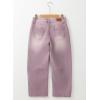 imageSidefeel Womens Barrel Jeans Wide Leg Vintage Mid Rise Y2k Baggy Boyfriend Ankle Denim PantsPurple