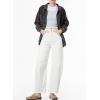 imageSidefeel Womens Barrel Jeans Wide Leg Vintage Mid Rise Y2k Baggy Boyfriend Ankle Denim PantsWhite