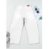imageSidefeel Womens Barrel Jeans Wide Leg Vintage Mid Rise Y2k Baggy Boyfriend Ankle Denim PantsWhite