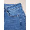 imageSidefeel Womens Bowknot Wide Leg Jeans High Waisted Strechy Raw Hem Denim PantsBlue