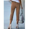 imageSidefeel Womens Capri Jeans High Waisted 2025 Summer Fashion Straight Leg Raw Hem Denim Capri PantsBrown