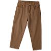 imageSidefeel Womens Capri Jeans High Waisted 2025 Summer Fashion Straight Leg Raw Hem Denim Capri PantsBrown