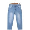 imageSidefeel Womens Capri Jeans High Waisted 2025 Summer Fashion Straight Leg Raw Hem Denim Capri PantsE Sky Blue