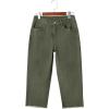 imageSidefeel Womens Capri Jeans High Waisted 2025 Summer Fashion Straight Leg Raw Hem Denim Capri PantsGreen