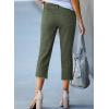 imageSidefeel Womens Capri Jeans High Waisted 2025 Summer Fashion Straight Leg Raw Hem Denim Capri PantsGreen