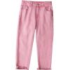 imageSidefeel Womens Capri Jeans High Waisted 2025 Summer Fashion Straight Leg Raw Hem Denim Capri PantsPink