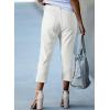 imageSidefeel Womens Capri Jeans High Waisted 2025 Summer Fashion Straight Leg Raw Hem Denim Capri PantsWhite