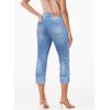 imageSidefeel Womens Capri Jeans High Waisted Stretchy Rollup Skinny Cuffed Cropped Zimbaplatinum Summer Capri PantsAshleigh Blue