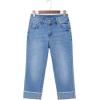 imageSidefeel Womens Capri Jeans High Waisted Stretchy Rollup Skinny Cuffed Cropped Zimbaplatinum Summer Capri PantsAshleigh Blue