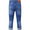 imageSidefeel Womens Capri Jeans High Waisted Stretchy Rollup Skinny Cuffed Cropped Zimbaplatinum Summer Capri PantsDark Blue