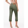 imageSidefeel Womens Capri Jeans High Waisted Stretchy Rollup Skinny Cuffed Cropped Zimbaplatinum Summer Capri PantsGreen