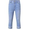 imageSidefeel Womens Capri Jeans High Waisted Stretchy Rollup Skinny Cuffed Cropped Zimbaplatinum Summer Capri PantsIceland Blue