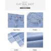 imageSidefeel Womens Capri Jeans High Waisted Stretchy Rollup Skinny Cuffed Cropped Zimbaplatinum Summer Capri PantsIceland Blue