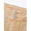 imageSidefeel Womens Capri Jeans High Waisted Stretchy Rollup Skinny Cuffed Cropped Zimbaplatinum Summer Capri PantsKhaki