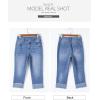 imageSidefeel Womens Capri Jeans High Waisted Stretchy Rollup Skinny Cuffed Cropped Zimbaplatinum Summer Capri PantsLight Blue