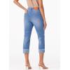 imageSidefeel Womens Capri Jeans High Waisted Stretchy Rollup Skinny Cuffed Cropped Zimbaplatinum Summer Capri PantsLight Blue