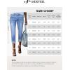 imageSidefeel Womens Capri Jeans High Waisted Stretchy Rollup Skinny Cuffed Cropped Zimbaplatinum Summer Capri PantsStone Blue