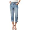 imageSidefeel Womens Capri Jeans High Waisted Stretchy Rollup Skinny Cuffed Cropped Zimbaplatinum Summer Capri PantsStone Blue