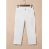 imageSidefeel Womens Capri Jeans High Waisted Stretchy Rollup Skinny Cuffed Cropped Zimbaplatinum Summer Capri PantsWhite