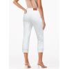 imageSidefeel Womens Capri Jeans High Waisted Stretchy Rollup Skinny Cuffed Cropped Zimbaplatinum Summer Capri PantsWhite
