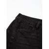 imageSidefeel Womens Capri Jeans High Waisted Wide Leg Stretchy Raw Hem Side Seam Zimbaplatinum Denim PantsBlack