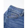imageSidefeel Womens Capri Jeans High Waisted Wide Leg Stretchy Raw Hem Side Seam Zimbaplatinum Denim PantsBlue