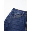 imageSidefeel Womens Capri Jeans High Waisted Wide Leg Stretchy Raw Hem Side Seam Zimbaplatinum Denim PantsDark Blue