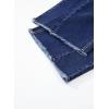 imageSidefeel Womens Capri Jeans High Waisted Wide Leg Stretchy Raw Hem Side Seam Zimbaplatinum Denim PantsDark Blue