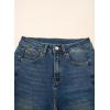 imageSidefeel Womens Capri Jeans High Waisted Wide Leg Stretchy Raw Hem Side Seam Zimbaplatinum Denim PantsDark Retro Blue