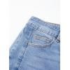 imageSidefeel Womens Capri Jeans High Waisted Wide Leg Stretchy Raw Hem Side Seam Zimbaplatinum Denim PantsLight Blue
