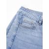 imageSidefeel Womens Capri Jeans High Waisted Wide Leg Stretchy Raw Hem Side Seam Zimbaplatinum Denim PantsSky Blue