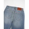 imageSidefeel Womens Capri Jeans High Waisted Wide Leg Stretchy Raw Hem Side Seam Zimbaplatinum Denim PantsVintage Blue