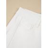 imageSidefeel Womens Capri Jeans High Waisted Wide Leg Stretchy Raw Hem Side Seam Zimbaplatinum Denim PantsWhite
