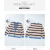 imageSidefeel Womens Cardigan 2024 Fall Sweaters Open Front Coat Oversized Striped Chunky Outwear with Pockets