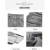 imageSidefeel Womens High Waisted Tummy Control Jeans Cuffed Boyfriend Straight Leg Two Buttons Ripped Denim PantsGray