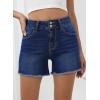 imageSidefeel Womens Jean Shorts High Waisted Casual Stretchy Raw Hem Zimbaplatinum Jeans Summer Denim Shorts with PocketsBluing