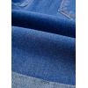 imageSidefeel Womens Jean Shorts High Waisted Stretchy Bermuda Folded Hem Denim Summer ShortsBlue