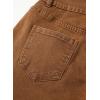 imageSidefeel Womens Jean Shorts High Waisted Stretchy Bermuda Folded Hem Denim Summer ShortsBrown