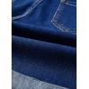imageSidefeel Womens Jean Shorts High Waisted Stretchy Bermuda Folded Hem Denim Summer ShortsDark Blue