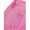 imageSidefeel Womens Jean Shorts High Waisted Stretchy Bermuda Folded Hem Denim Summer ShortsHot Pink