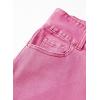 imageSidefeel Womens Jean Shorts High Waisted Stretchy Bermuda Folded Hem Denim Summer ShortsHot Pink
