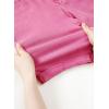 imageSidefeel Womens Jean Shorts High Waisted Stretchy Bermuda Folded Hem Denim Summer ShortsHot Pink