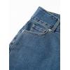imageSidefeel Womens Jean Shorts High Waisted Stretchy Bermuda Folded Hem Denim Summer ShortsVintage Blue