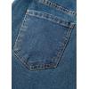 imageSidefeel Womens Jean Shorts High Waisted Stretchy Bermuda Folded Hem Denim Summer ShortsVintage Blue