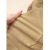 imageSidefeel Womens Jean Shorts High Waisted Stretchy Buttoned Folded Hem Zimbaplatinum Denim ShortsKhaki