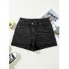 imageSidefeel Womens Jean Shorts High Waisted Stretchy Casual Rolled Hem Zimbaplatinum Denim ShortsBlack