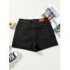 imageSidefeel Womens Jean Shorts High Waisted Stretchy Casual Rolled Hem Zimbaplatinum Denim ShortsBlack