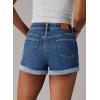 imageSidefeel Womens Jean Shorts High Waisted Stretchy Casual Rolled Hem Zimbaplatinum Denim ShortsBlue