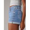 imageSidefeel Womens Jean Shorts High Waisted Stretchy Casual Rolled Hem Zimbaplatinum Denim ShortsLight Blue
